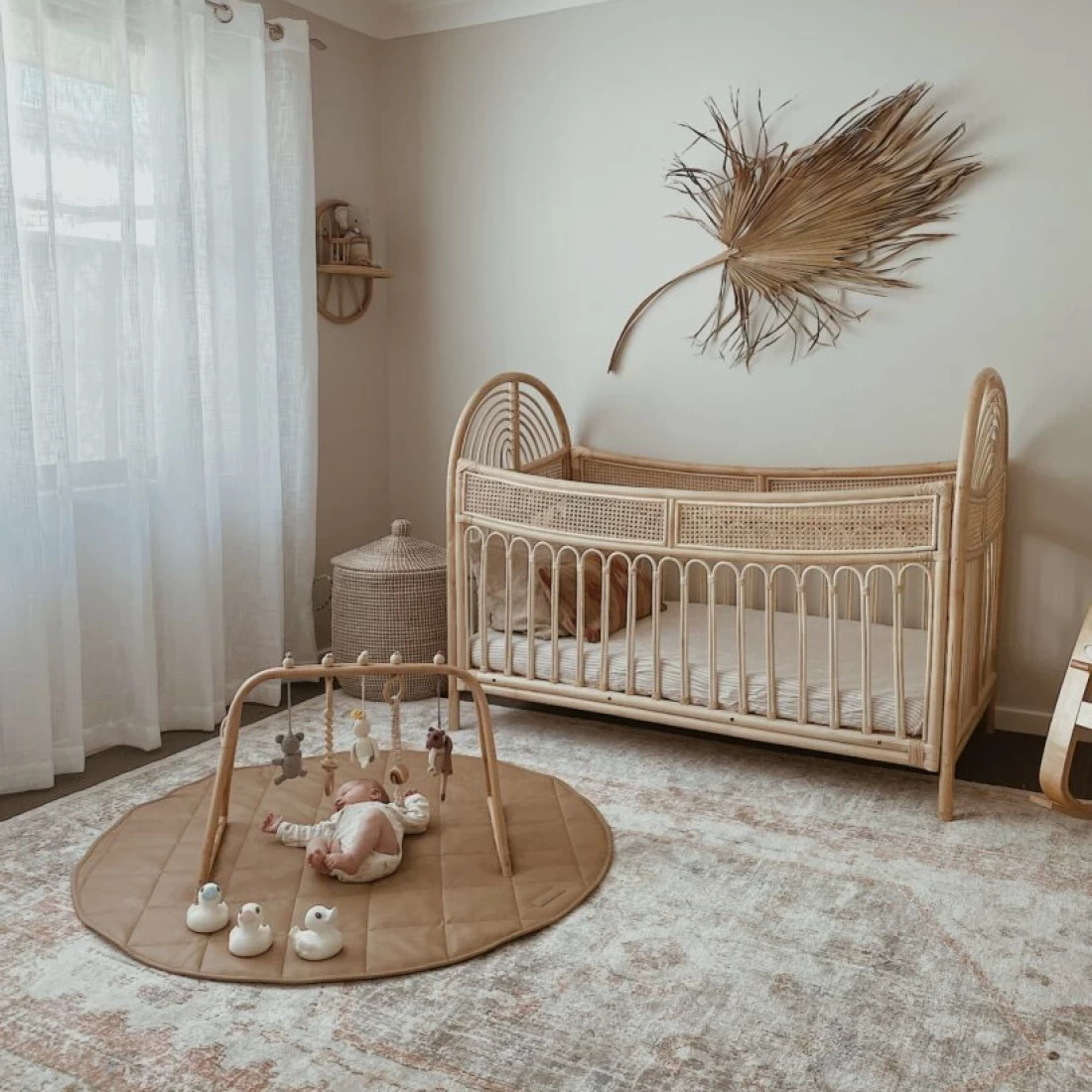 "Cozy nursery featuring the Henlee Quilted best baby play mat.