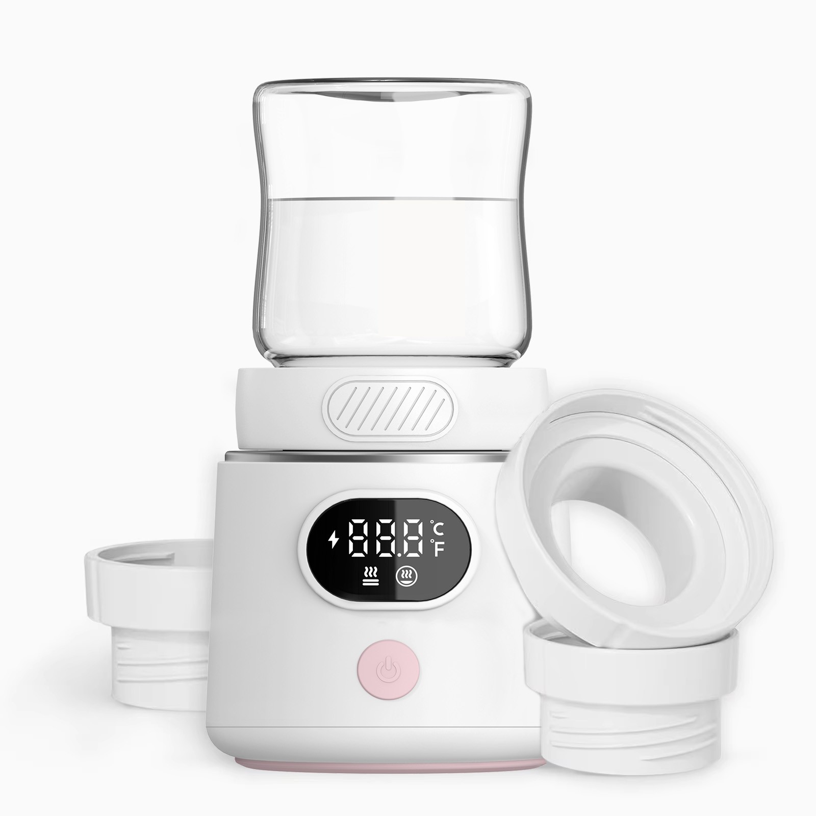 Bottle warmer from Mumilk with baby bottle and attachments – ideal for convenient milk heating.