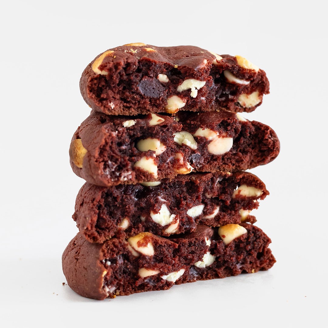 Red velvet Milk and Bloom Chunky best lactation cookie with real chocolate —indulgent support for breastfeeding mums.