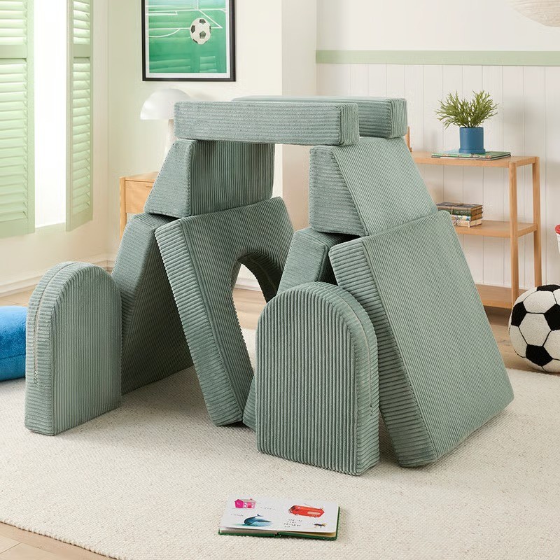 Adairs play couch dismantled into a castle