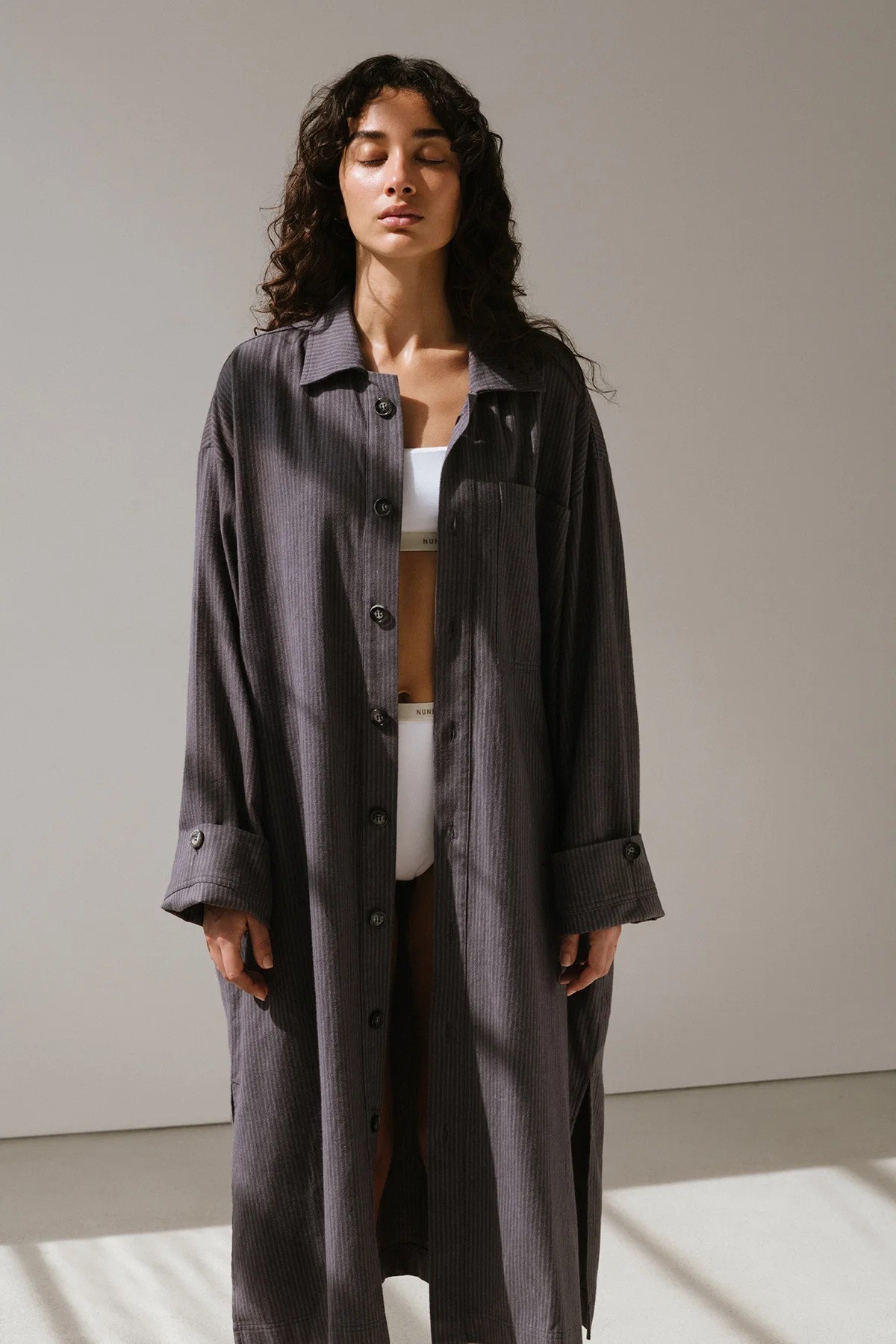 A mum in a long robe by nune, a great gift for new mums