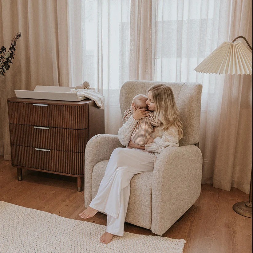 The babyrest nursing chair in pebble
