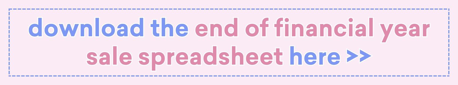 Promotional banner with text encouraging users to download an EOFY spreadsheet for the best EOFY sale.