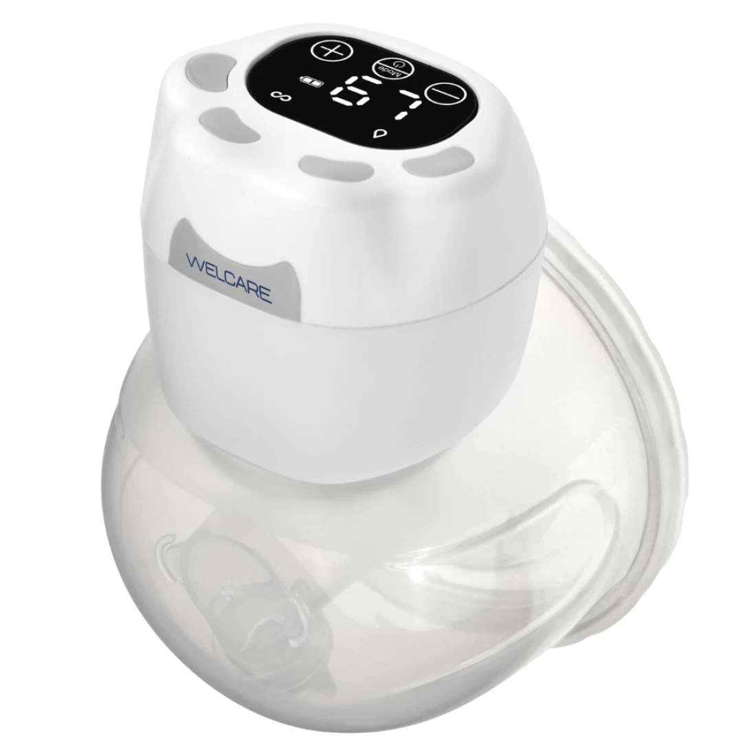 The Welcare Nurture Electric Breast Pump, showing its digital display on top