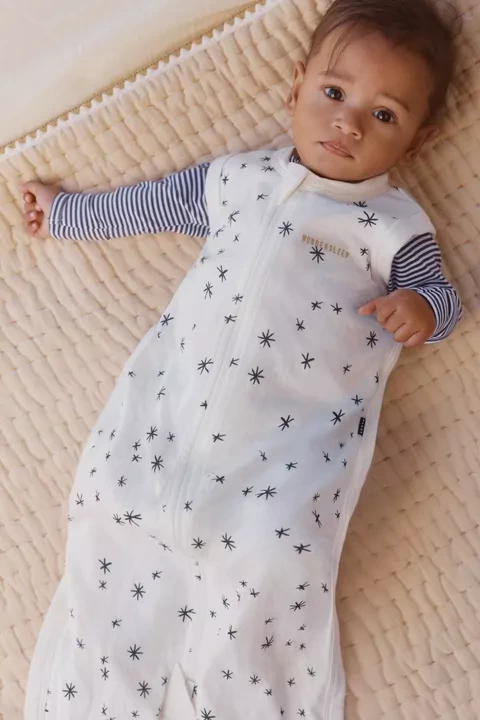 A baby in a summer sleeping bag by bonds