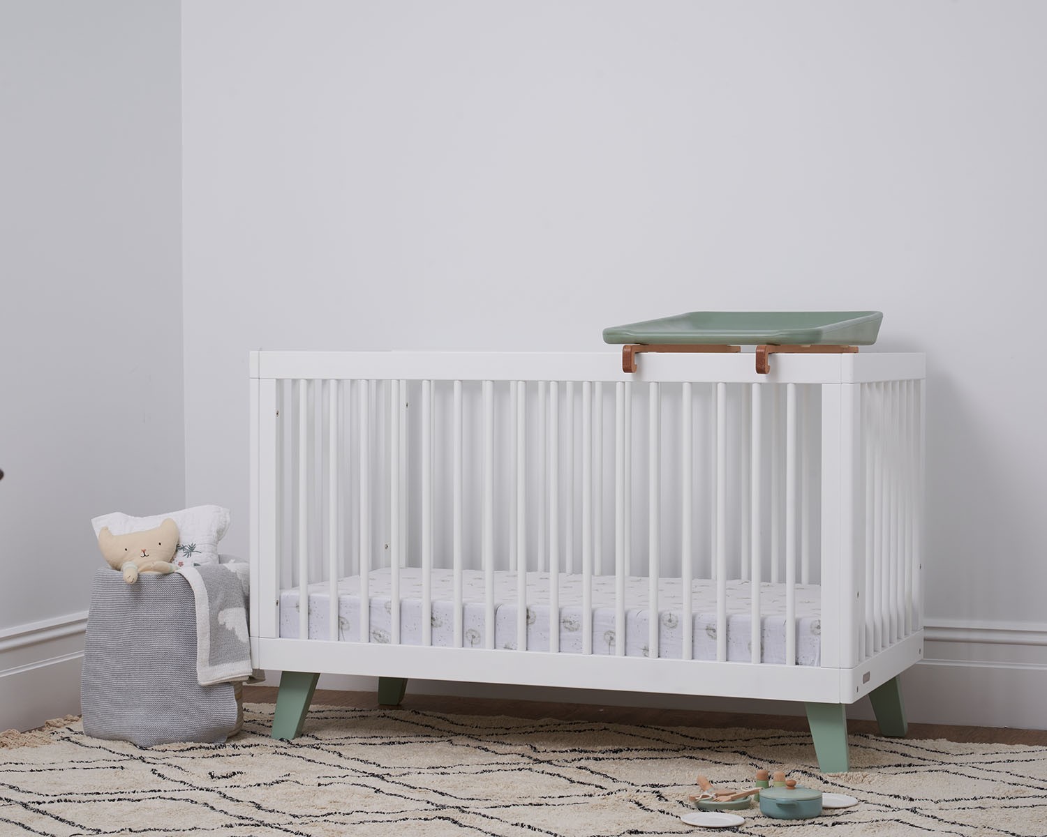 Grotime 30228 Lincoln Cot White Sage Lifestyle 3