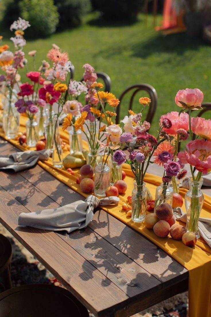 wildflowers at a baby shower