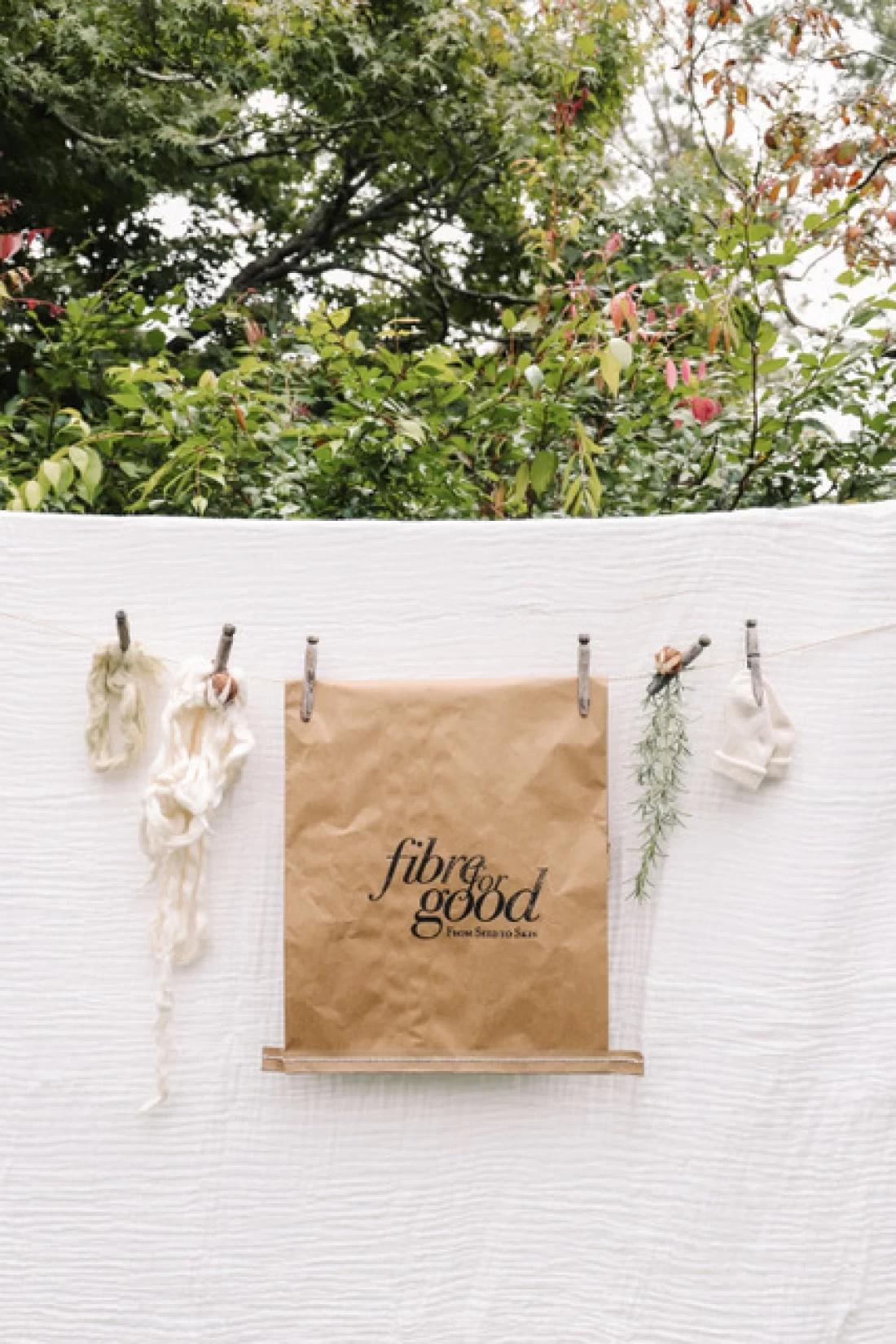 Eco friendly baby essentials made from organic fabrics hanging, representing the best eco friendly baby product for conscious families