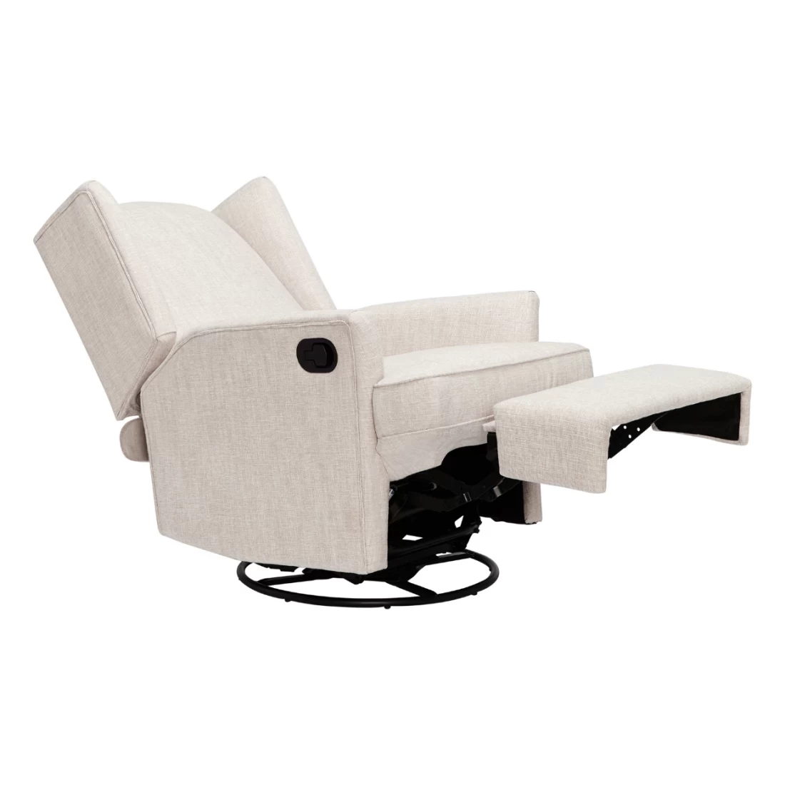Best rocking nursing chair – iltutto Chelsea Glider Recliner in Egg Shell shown on a white background.