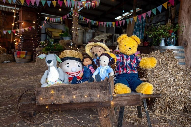 Fun party setup with soft toys display included in the best kids party ideas
