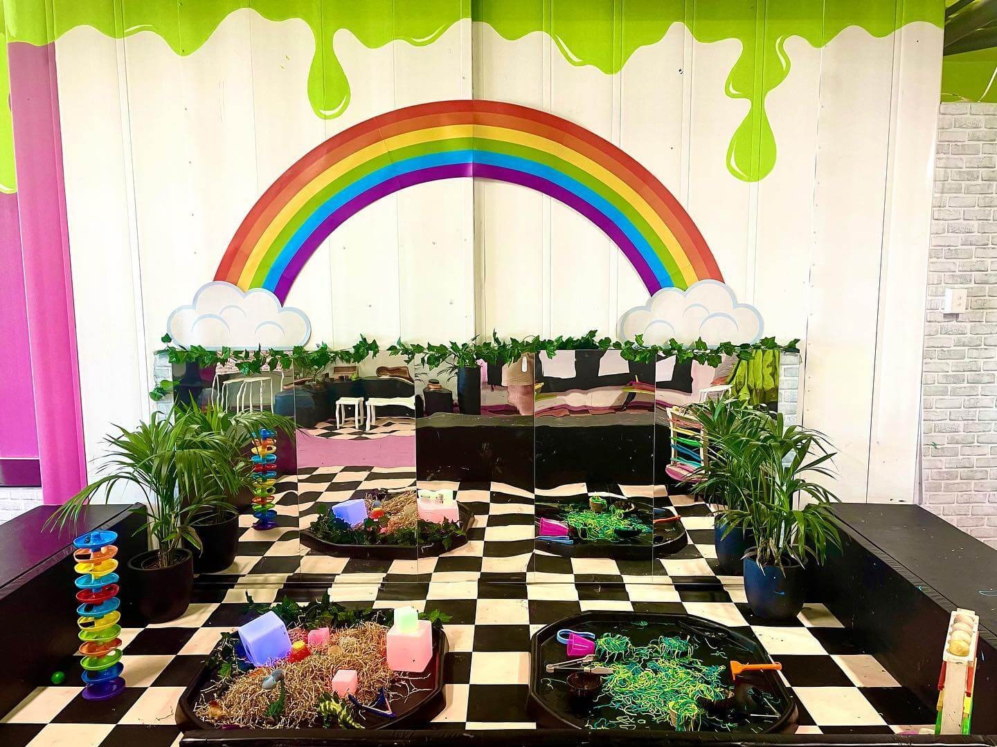 Car race themed party setup perfect for the best kids party ideas