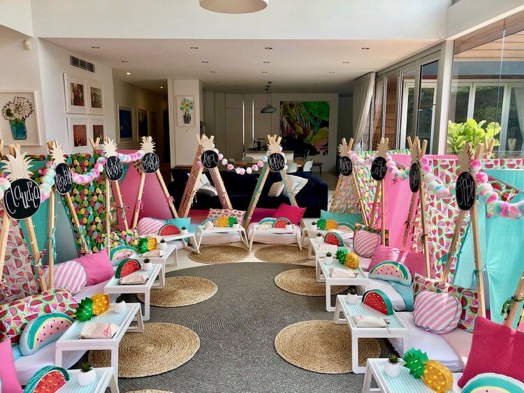 Creative Boho party setup for kids included in the best kids party ideas