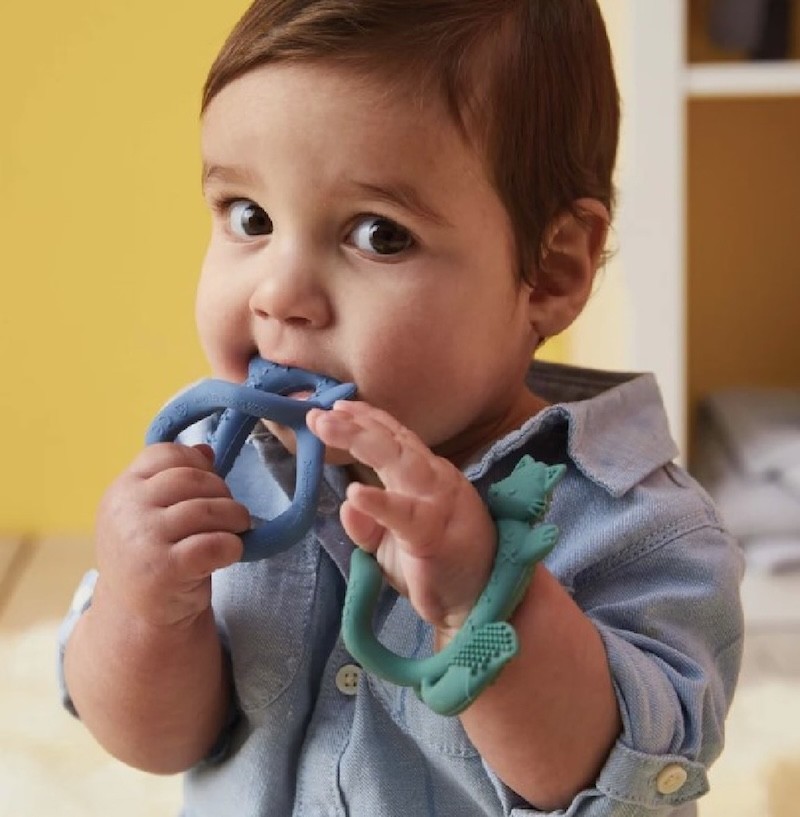 the b box wrist teether stocking filler for babies
