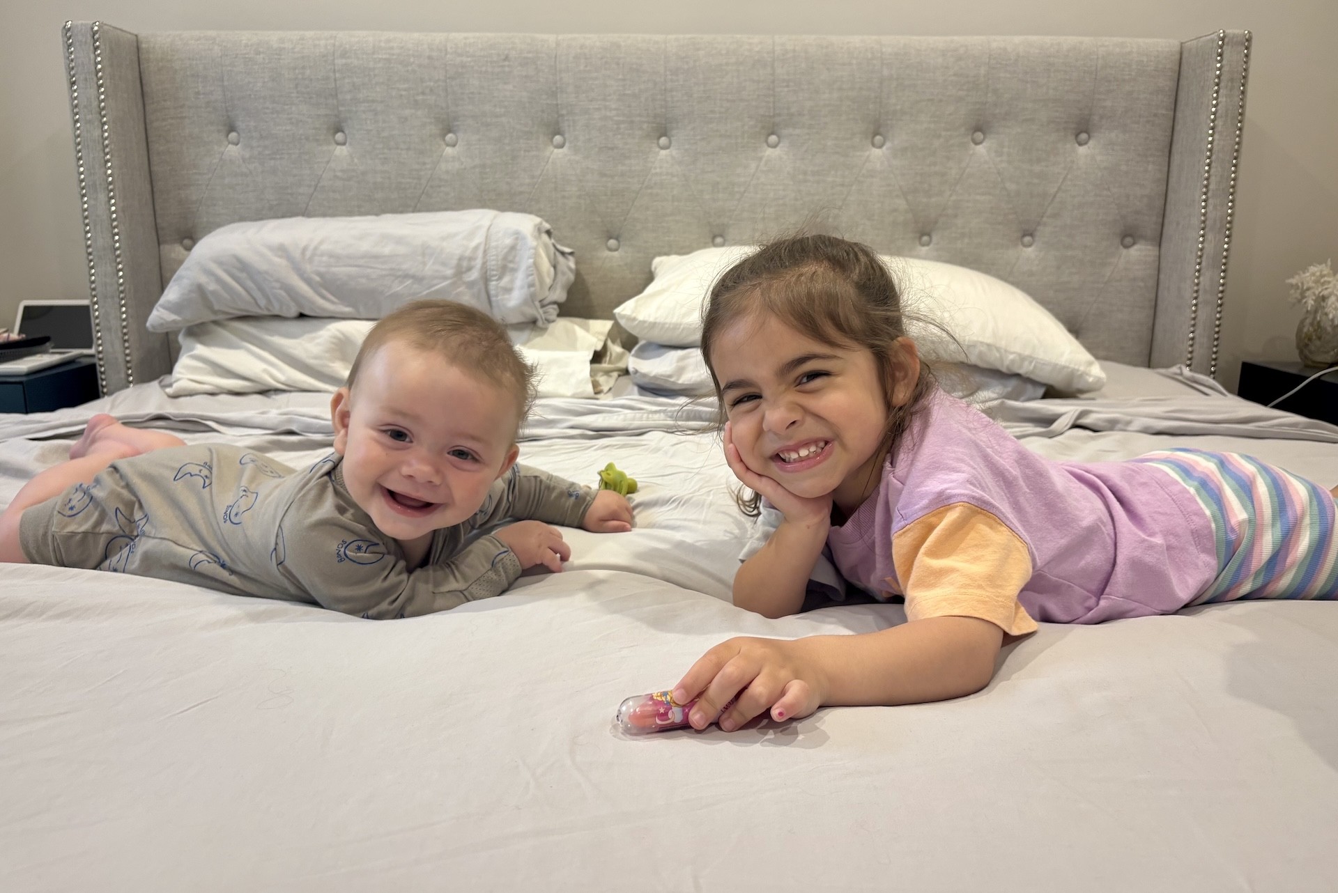 toddler and baby