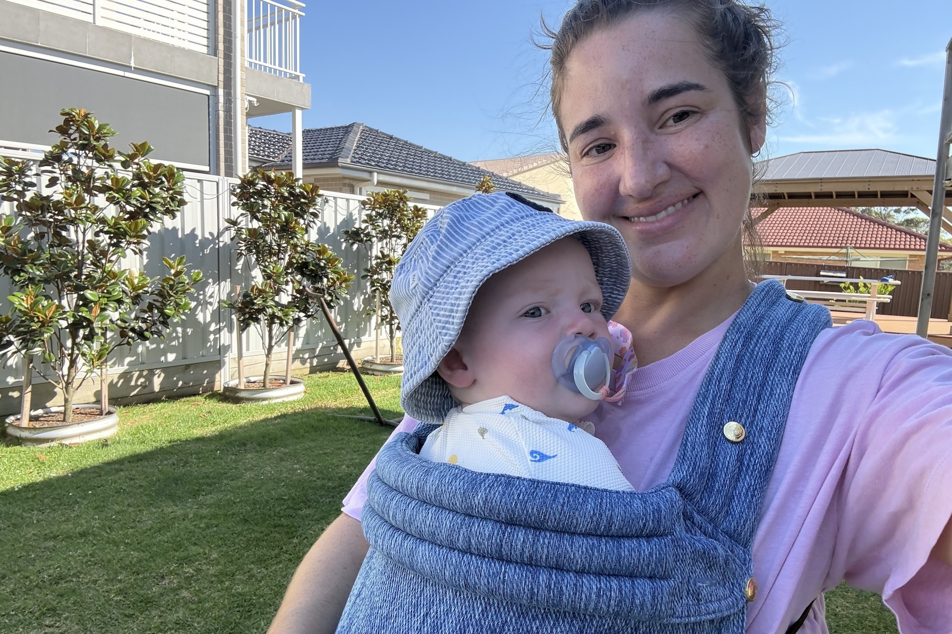 mum with baby in carrier