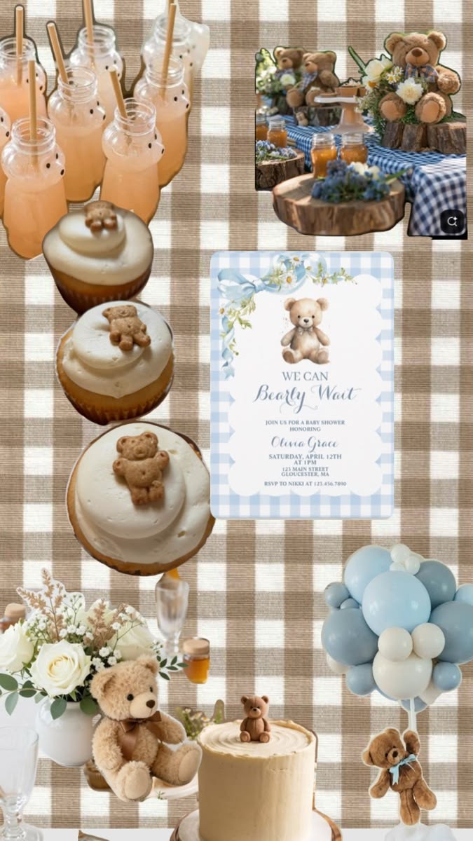 a teddy bear baby shower theme