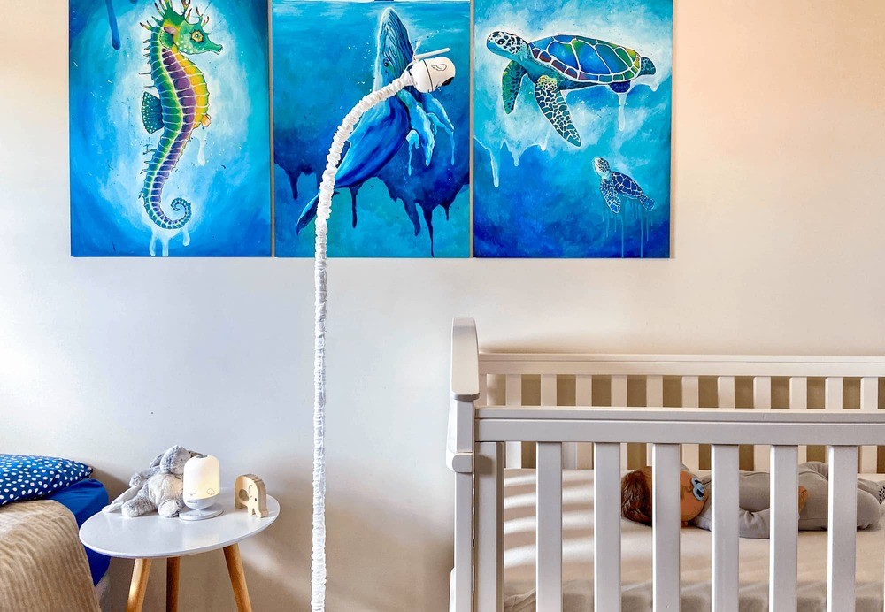 Modern nursery room with Tweetycam – the best baby monitor for safe and smart baby monitoring.