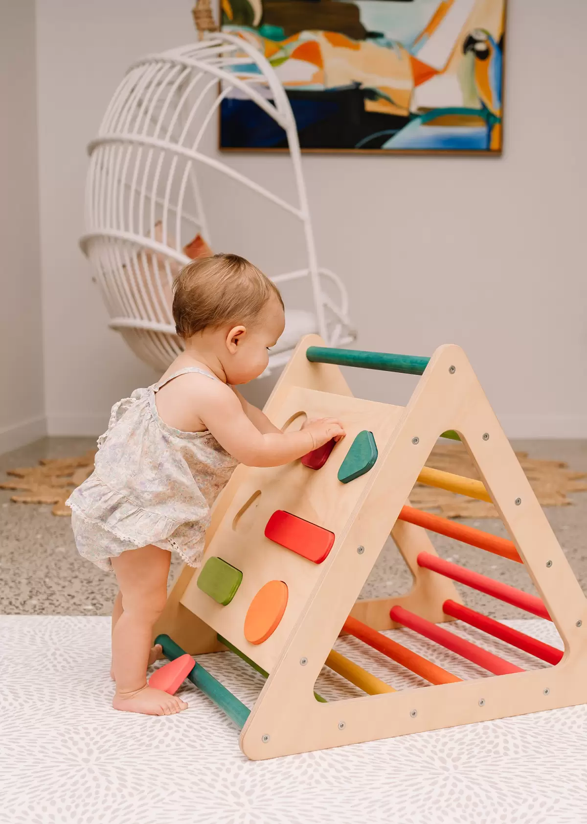 Nimble Kids Small Pikler Shape Sorter Rainbow 3
