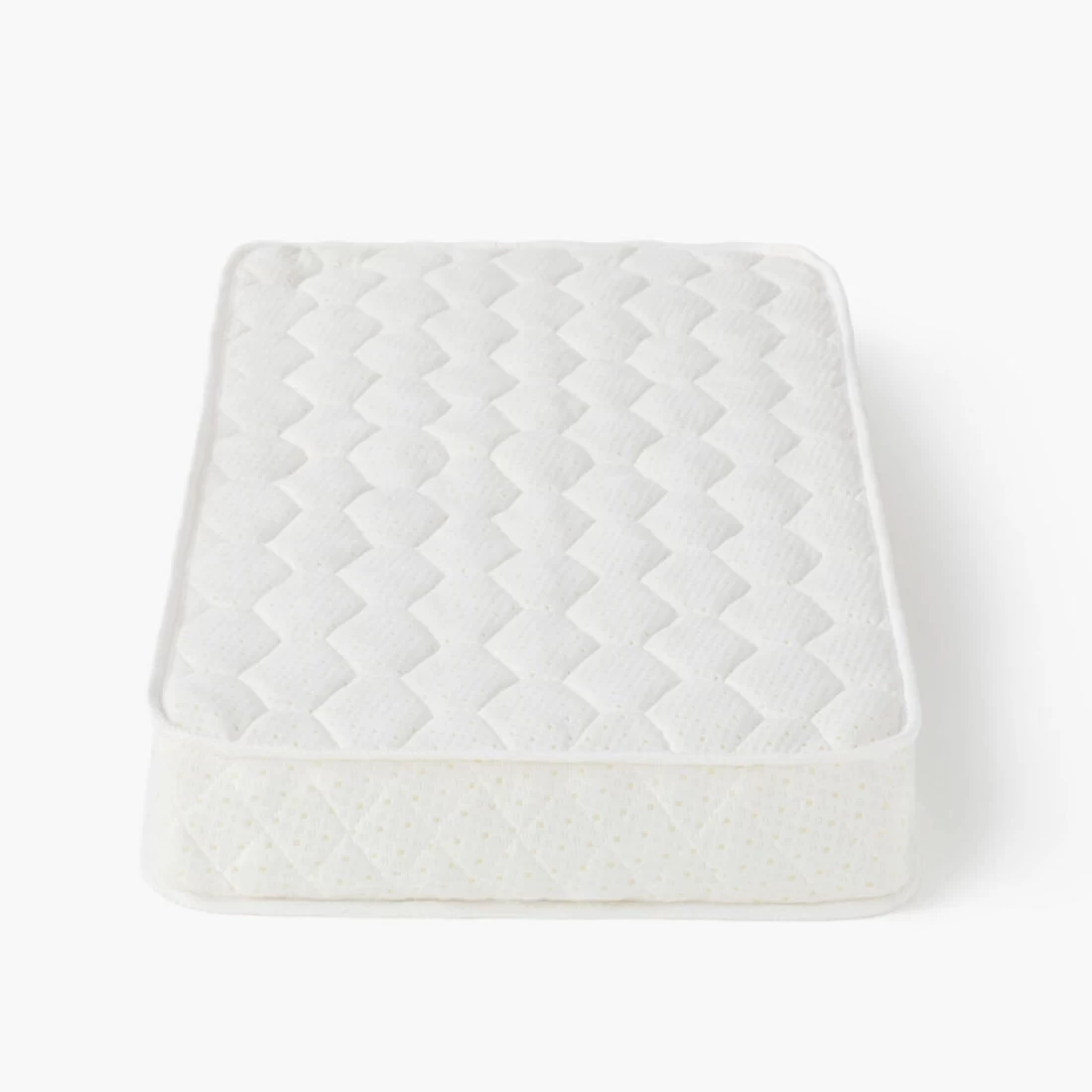 Best cot mattress in white shown against a plain white background for a clear product view.