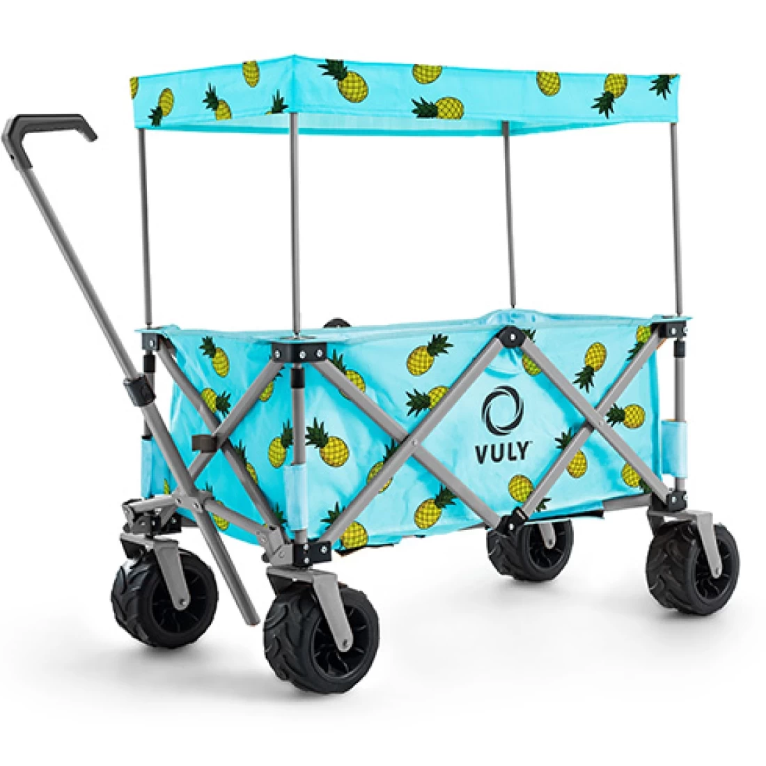 Best beach trolley with playful pineapple print on a clean white background