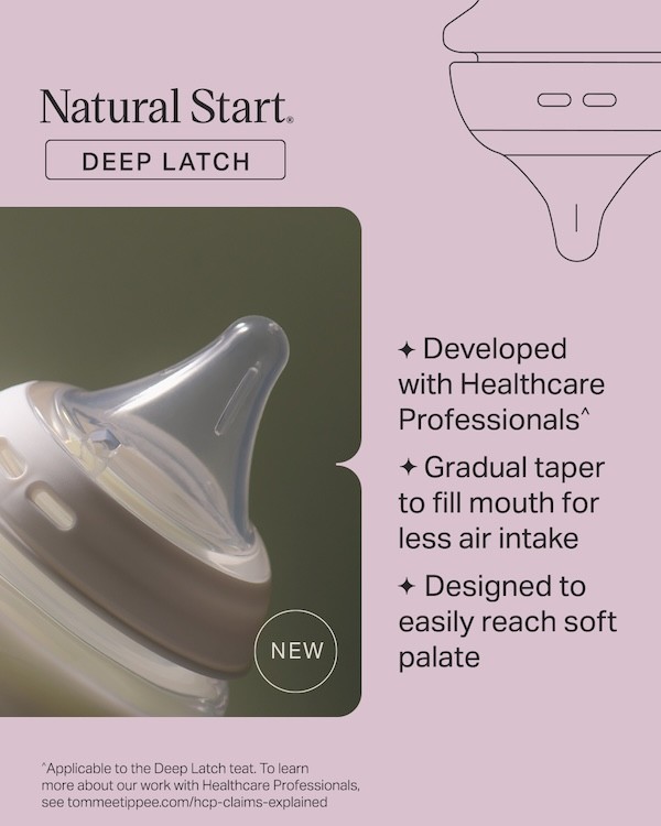 the deep latch teat for baby bottles