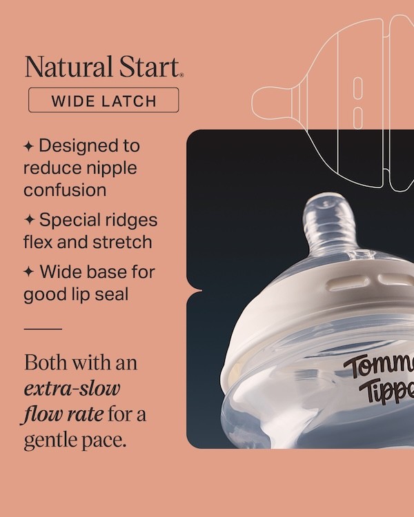 the wide latch teat for baby bottles
