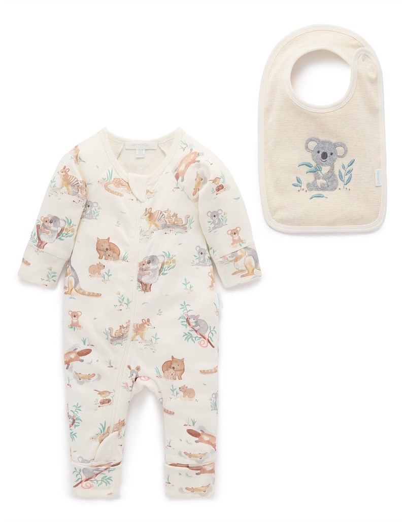 A baby gift for christmas, the purebaby bush babies set