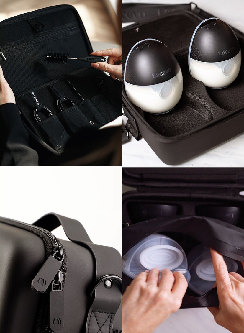 Lacevo S70 in bra breast pump shown in action