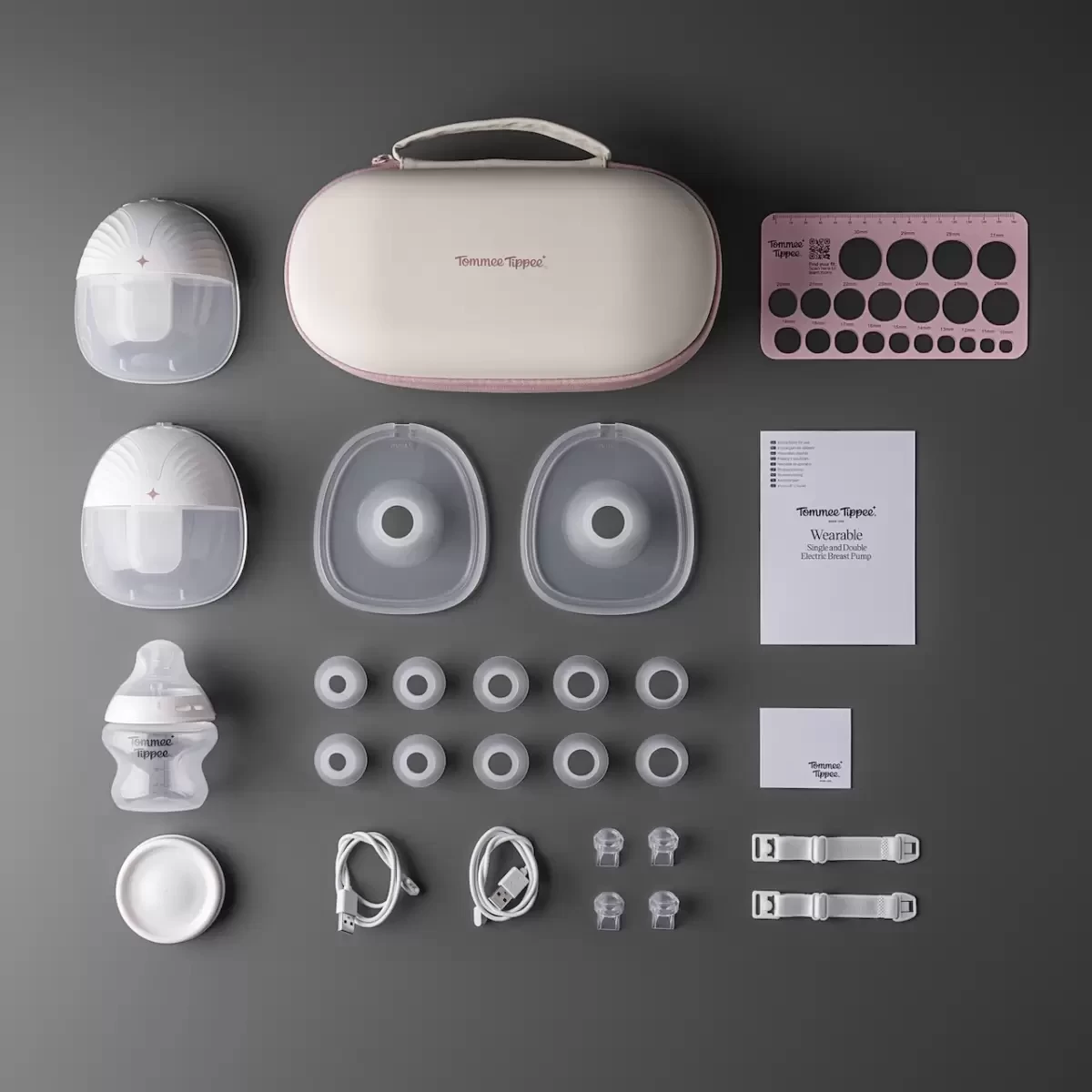 the parts of the tommee tippee breast pump