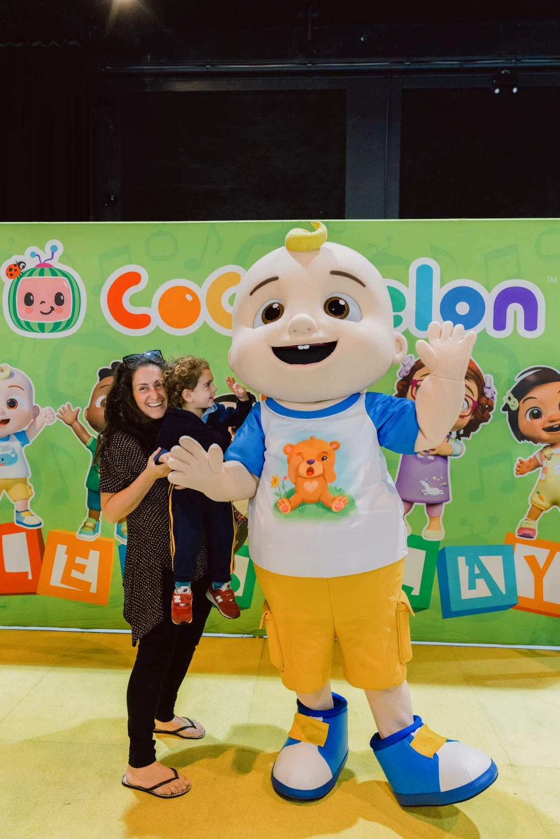 Photo opportunity with CoComelon character JJ during the Baby Expo in Sydney.