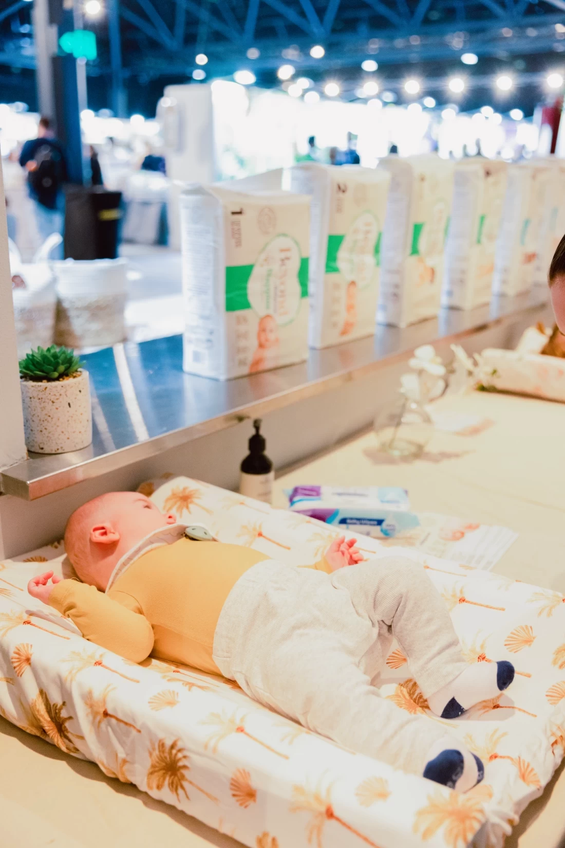 Hands-on nappy change session showcased at the Baby Expo in Sydney.