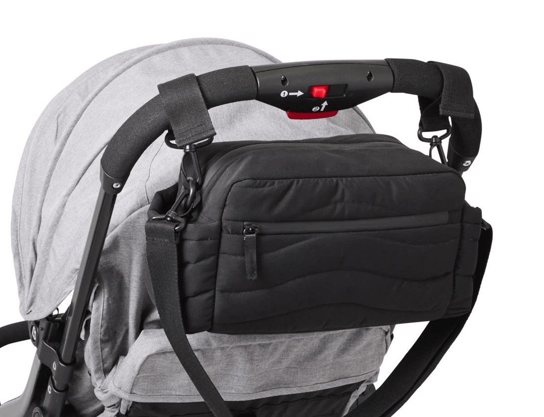 The kmart pram caddy in black