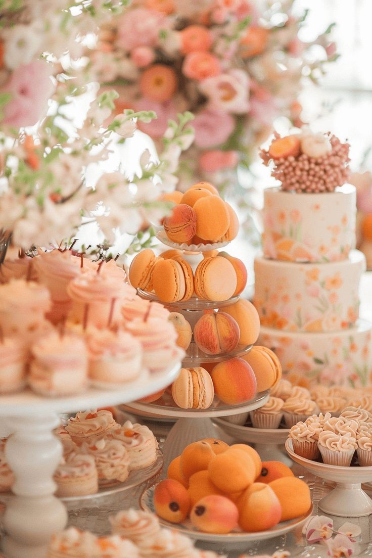 peach baby shower theme