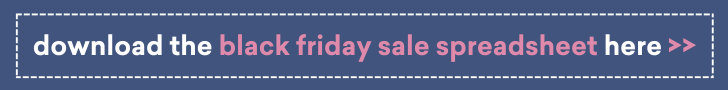Black Friday 2025 Sale Spreadsheet