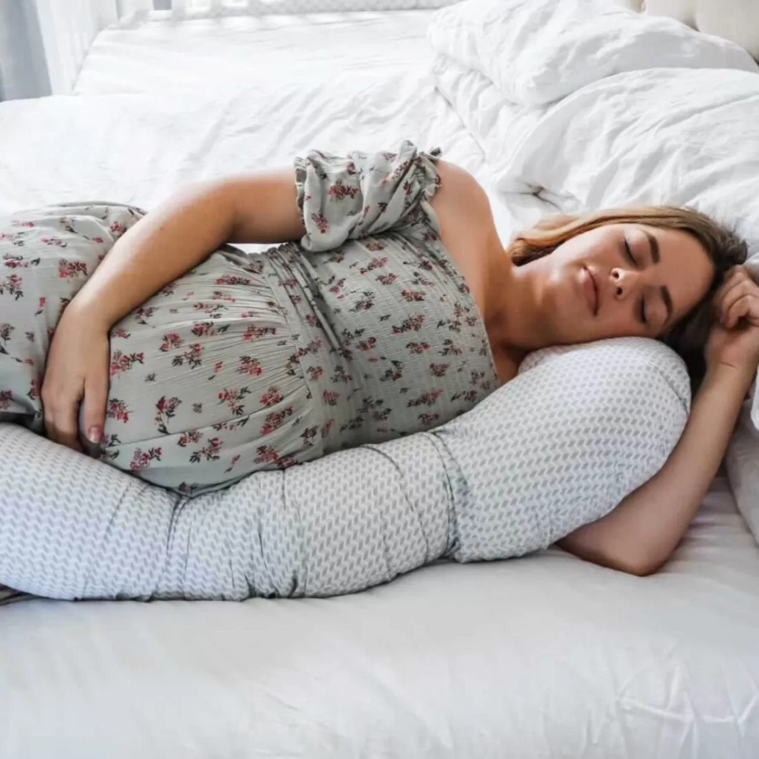 Baby Studio Body Pillow With Chevron Grey Pillow Case 