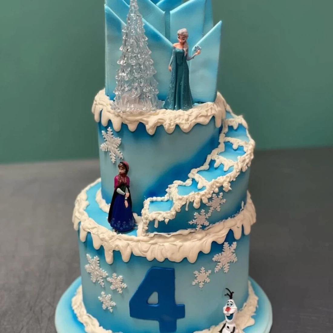 Frozen Castle Birthday Cake Topper Winter Princess Birthday Supplies  Snowflake Cartoon Theme Cake Decoration For kids : Amazon.in: Toys & Games