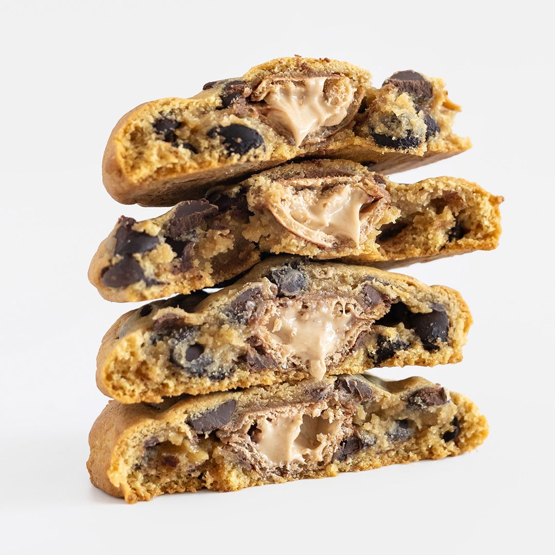 four Milk and Bloom Chunky best lactation cookies—wholesome snack support for breastfeeding mums.