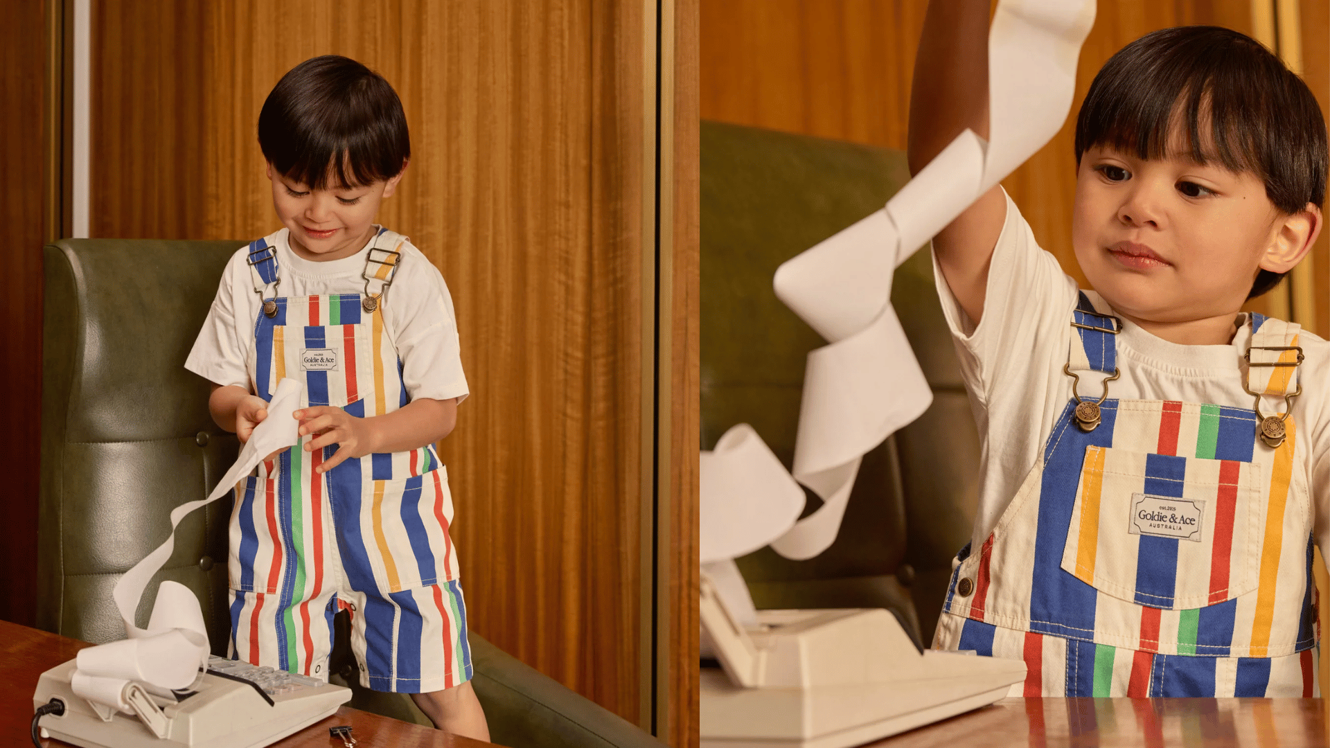Goldie Ace 90s Bold Stripe Overalls