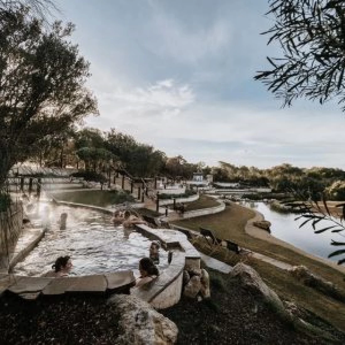 Natural hot spring at a spa retreat offering the Best Pregnancy Massage for mums-to-be.