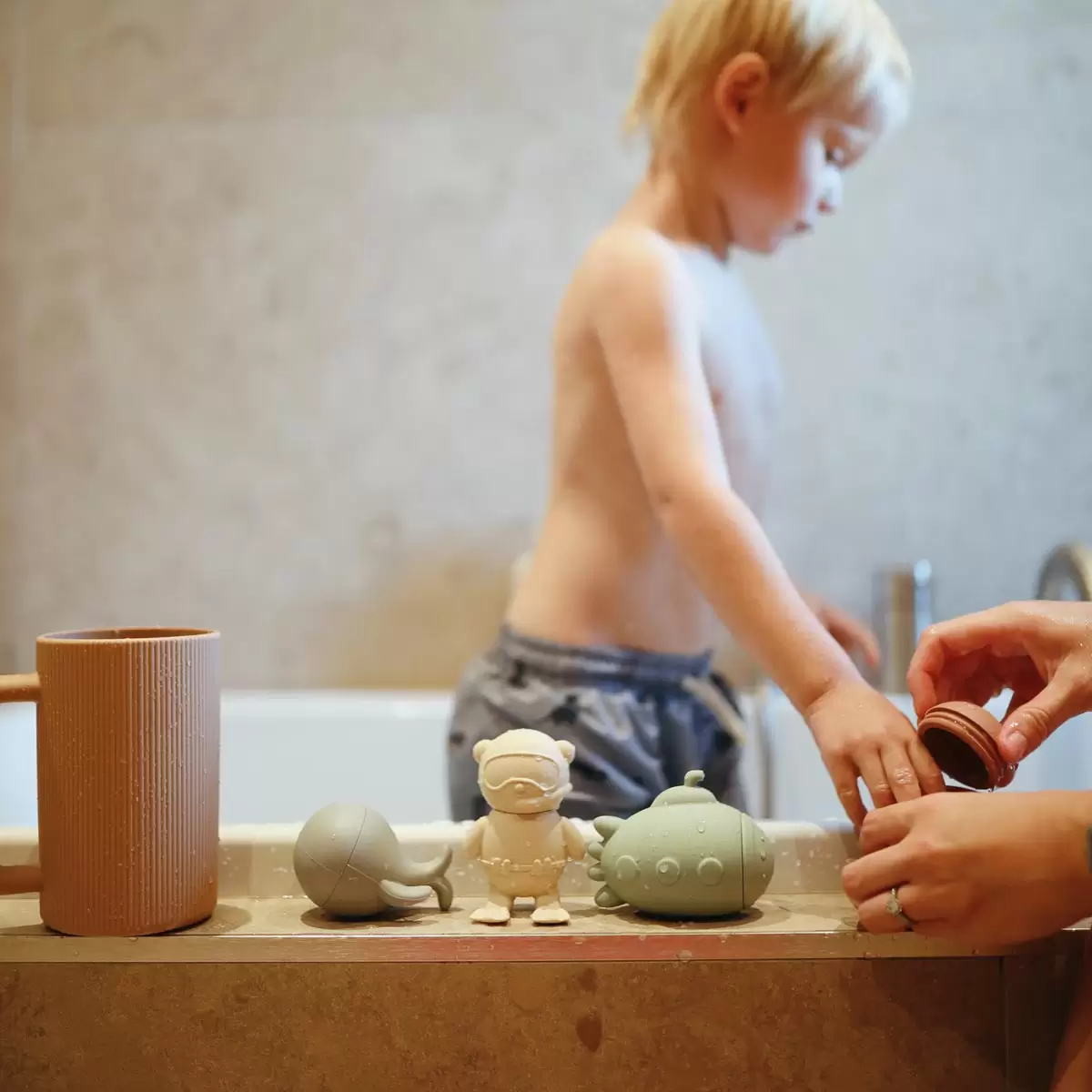 Mushie bath toys