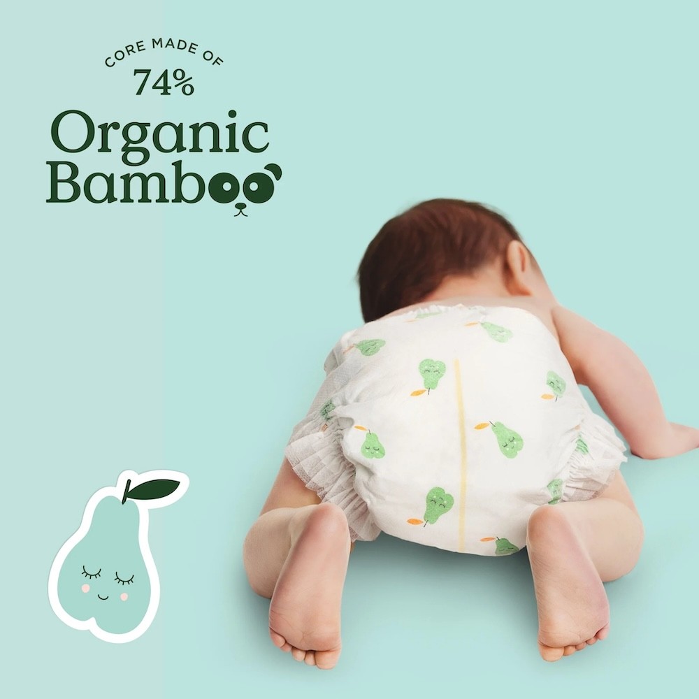 A baby in tooshies eco friendly bamboo nappies